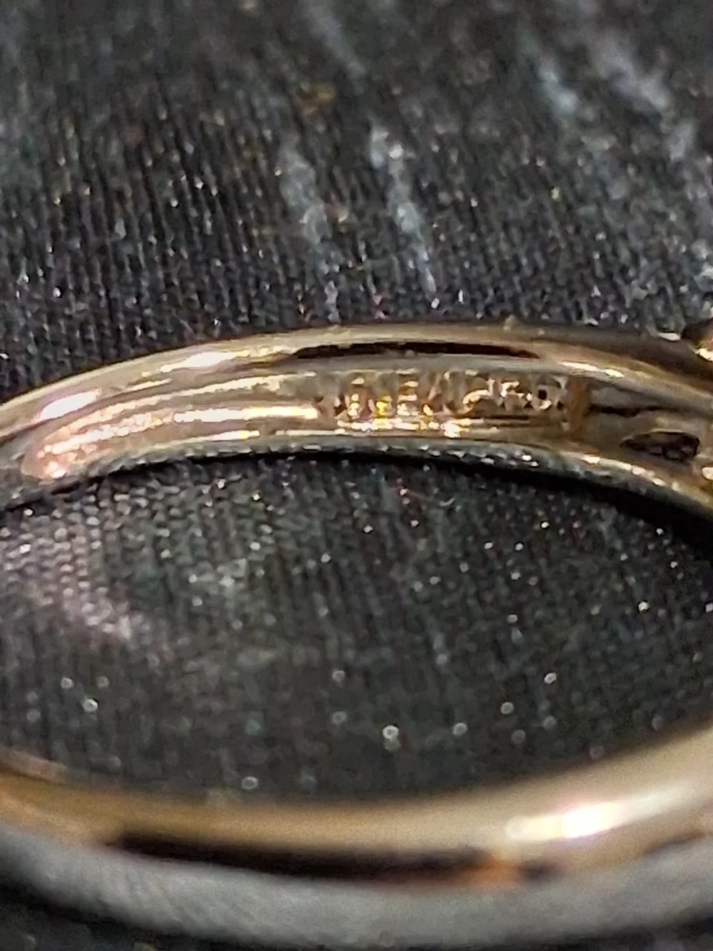 Women's Amber Crystal Bar Ring in Sterling Silver Sz 8 Vintage Minimalist Trend